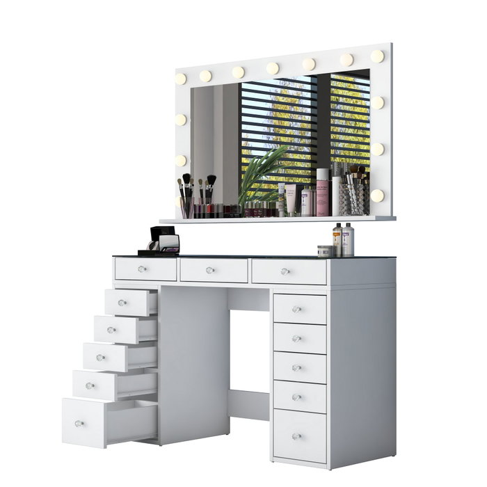 Hanah Home Mesa de Maquillaje BJ197 - 5175 con 13 Focos Hanah Home Mesa de Maquillaje BJ197 - 5175 con 13 Focos